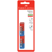 Набор ластиков Faber-Castell "Latex-Free" 2шт., скошенный, комбинированный, 56*20*7мм, блистер фото Набор ластиков Faber-Castell "Latex-Free" 2шт., скошенный, комбинированный, 56*20*7мм, блистер