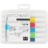 Набор акриловых маркеров Sketch&Art 6 цветов (толщина линии 1-4 мм) фото Набор акриловых маркеров Sketch&Art 6 цветов (толщина линии 1-4 мм)