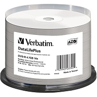Диск DVD-R Verbatim 4.7 ГБ 16x cake box 43744 (50 штук в упаковке) фото Диск DVD-R Verbatim 4.7 ГБ 16x cake box 43744 (50 штук в упаковке)