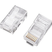 Коннектор Rexant 05-1021 RJ-45 cat 5e 100 штук в упаковке фото Коннектор Rexant 05-1021 RJ-45 cat 5e 100 штук в упаковке