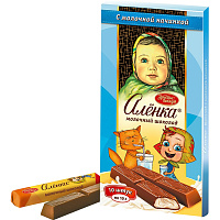 Шоколад Аленка молочный с молочной начинкой 100 г фото Шоколад Аленка молочный с молочной начинкой 100 г