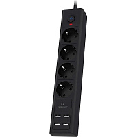 Сетевой фильтр Cablexpert Exnovo на 4 розетки 2 метра + 4 USB (EXN-4-U4-B-2) фото Сетевой фильтр Cablexpert Exnovo на 4 розетки 2 метра + 4 USB (EXN-4-U4-B-2)
