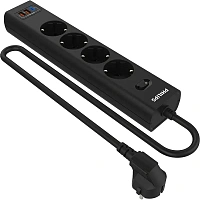 Сетевой фильтр Philips CHP4346BA/51 4р/2м с USB, 10А, черный фото Сетевой фильтр Philips CHP4346BA/51 4р/2м с USB, 10А, черный