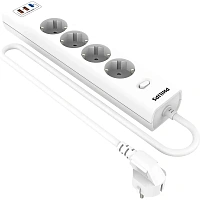 Сетевой фильтр Philips CHP4346WA/51 на 4 розетки 2 метра + 2 USB фото Сетевой фильтр Philips CHP4346WA/51 на 4 розетки 2 метра + 2 USB