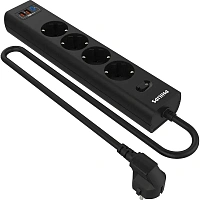 Сетевой фильтр Philips CHP8246BA/51 на 4 розетки 2 метра + 2 USB фото Сетевой фильтр Philips CHP8246BA/51 на 4 розетки 2 метра + 2 USB