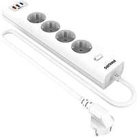 Сетевой фильтр Philips CHP8246WA/51 на 4 розетки 2 метра + 2 USB фото Сетевой фильтр Philips CHP8246WA/51 на 4 розетки 2 метра + 2 USB