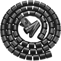 Органайзер UGREEN LP121 (30820) для кабеля, трубка, диаметр: 25мм.5м черный