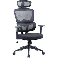 Кресло для руководителя Easy Chair 646 TC чёрное (сетка/ткань, пластик) фото Кресло для руководителя Easy Chair 646 TC чёрное (сетка/ткань, пластик)