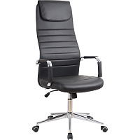 Кресло BN_SH_EChair-565 TPU кожзам черный, хром фото Кресло BN_SH_EChair-565 TPU кожзам черный, хром