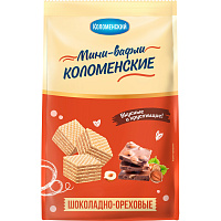 Вафли Коломенские мини шоколадно-ореховые 200 г фото Вафли Коломенские мини шоколадно-ореховые 200 г