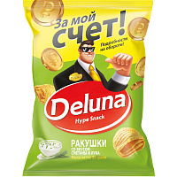 Снеки кукурузные Deluna Ракушки со вкусом сметаны и лука 85 г фото Снеки кукурузные Deluna Ракушки со вкусом сметаны и лука 85 г