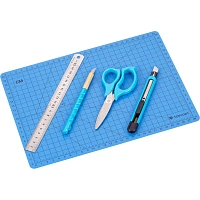 Набор для вырезания TOPFORT с ковриком А4, линейкой и ножницами (2175522) фото Набор для вырезания TOPFORT с ковриком А4, линейкой и ножницами (2175522)