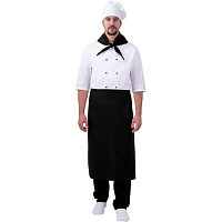 Костюм повара мужской белый/черный тиси рукав 3/4 (120 г/кв.м, размер 48-50, рост 182-188) фото Костюм повара мужской белый/черный тиси рукав 3/4 (120 г/кв.м, размер 48-50, рост 182-188)