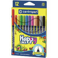 Ручки капиллярные (линеры) 12 ЦВЕТОВ CENTROPEN "Happy Liner", линия письма 0,3 мм, 2521/12, 2 2521 1202 фото Ручки капиллярные (линеры) 12 ЦВЕТОВ CENTROPEN "Happy Liner", линия письма 0,3 мм, 2521/12, 2 2521 1202