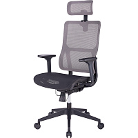 Кресло для руководителя Easy Chair 601 MC серое/чёрное (сетка, пластик) фото Кресло для руководителя Easy Chair 601 MC серое/чёрное (сетка, пластик)