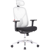 Кресло BN_Zm_EChair-500 MC сетка/ткань, серый/черный хром фото Кресло BN_Zm_EChair-500 MC сетка/ткань, серый/черный хром