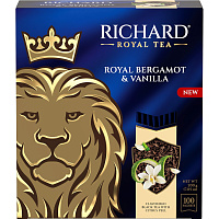 Чай черный Richard Royal Bergamot & Vanilla 100 пакетиков фото Чай черный Richard Royal Bergamot & Vanilla 100 пакетиков