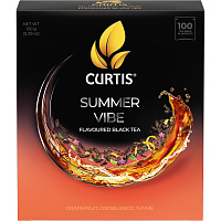 Чай черный Curtis Summer Vibe 100 пакетиков (грейпфрут, чабрец) фото Чай черный Curtis Summer Vibe 100 пакетиков (грейпфрут, чабрец)