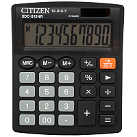 Калькулятор настольный Citizen SDC-810NR 10-разрядный черный 124x102x25 мм фото Калькулятор настольный Citizen SDC-810NR 10-разрядный черный 124x102x25 мм