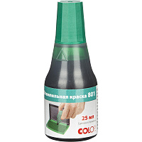 Краска штемпельная Colop 801 зеленая на водно-глицериновой основе 25 мл фото Краска штемпельная Colop 801 зеленая на водно-глицериновой основе 25 мл