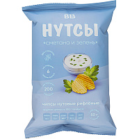 Чипсы ВкусВилл сметана и зелень нутовые 50 г фото Чипсы ВкусВилл сметана и зелень нутовые 50 г