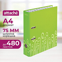 Папка-регистратор Attache Fantasy 75 мм зеленая ламинированный картон/бумага фото Папка-регистратор Attache Fantasy 75 мм зеленая ламинированный картон/бумага