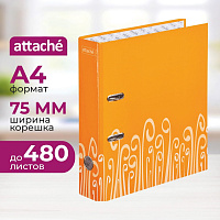 Папка-регистратор Attache Fantasy 75 мм оранжевая ламинированный картон/бумага фото Папка-регистратор Attache Fantasy 75 мм оранжевая ламинированный картон/бумага