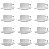 Чайная пара 170 мл Штабелируемая Белая 12шт/уп