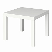 Стол журнальный "Лайк" аналог IKEA (550х550х440 мм), белый фото Стол журнальный "Лайк" аналог IKEA (550х550х440 мм), белый