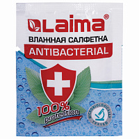 Салфетка влажная антибактериальная в индивидуальной упаковке саше, LAIMA WET WIPE, 13х17 см, 114493 фото Салфетка влажная антибактериальная в индивидуальной упаковке саше, LAIMA WET WIPE, 13х17 см, 114493