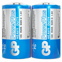 Батарейки КОМПЛЕКТ 2 шт., GP PowerPlus D (13C), солевые, в пленке, 13CEBRA-2S2 фото Батарейки КОМПЛЕКТ 2 шт., GP PowerPlus D (13C), солевые, в пленке, 13CEBRA-2S2