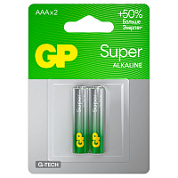 Батарейка GP Super G-Tech AAA (LR03) 24A алкалиновая, BC2 фото Батарейка GP Super G-Tech AAA (LR03) 24A алкалиновая, BC2