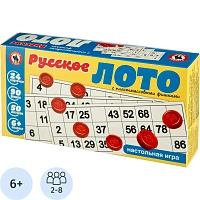 Настольная игра Лото русское с пласт. Бочонками, 52154