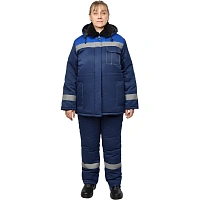 Куртка рабочая зимняя жен з32-КУ син/вас смес 64-66/158-164 (Арсенал-СП)