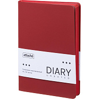 Ежедневник недатированный ATTACHE Soft touch А5, 140х200мм, 136л, красный фото Ежедневник недатированный ATTACHE Soft touch А5, 140х200мм, 136л, красный