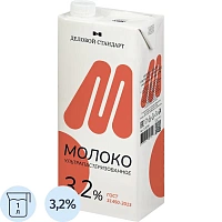 Молоко Деловой Стандарт ультрапастеризованное 3.2% 1 л фото Молоко Деловой Стандарт ультрапастеризованное 3.2% 1 л