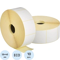 Термоэтикетки ЭКО 58х40, 5000шт/рул, вт.40, 10рул/уп(ПТ)