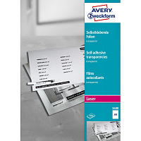 Пленка для проекторов Avery Zweckform 3482 прозрачная А4 25 листов фото Пленка для проекторов Avery Zweckform 3482 прозрачная А4 25 листов