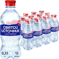 Вода питьевая Святой источник газированная со вкусом малины и грейпфрута 0.33 л фото Вода питьевая Святой источник газированная со вкусом малины и грейпфрута 0.33 л