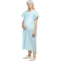 Рубашка для рожениц одноразовая нестерильная размер 52-54 (длина 110 см, плотность 25 г/кв.м)