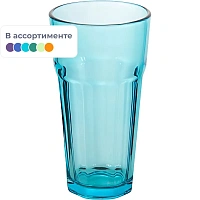 Стакан стеклянный 355 мл (цвета в ассортименте: бирюзовый/зелёный) фото Стакан стеклянный 355 мл (цвета в ассортименте: бирюзовый/зелёный)