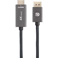 Кабель Telecom (TA561M-1.8M) DisplayPort M-> HDMI M 4K@60Hz 1.8m оплетка