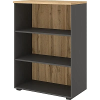 Стеллаж для документов К-Loft 241H011 дуб натуральный/графит 786х420х1080 мм фото Стеллаж для документов К-Loft 241H011 дуб натуральный/графит 786х420х1080 мм