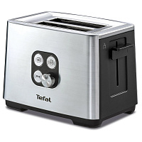 Тостер TEFAL TT420D30, 900 Вт, 2 тоста, 7 режимов, сталь, серебристый, 8000035884 фото Тостер TEFAL TT420D30, 900 Вт, 2 тоста, 7 режимов, сталь, серебристый, 8000035884