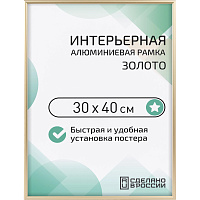 Рамка 300х400, золото, алюминевая., ПЭТ стекло, 2019_34_12_345 фото Рамка 300х400, золото, алюминевая., ПЭТ стекло, 2019_34_12_345