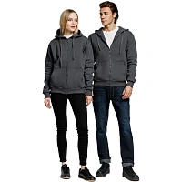 Толстовка на молнии с капюшоном Siverga Heavy 2.0, т-серая (графит),XXXL