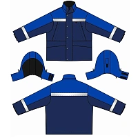 Куртка рабочая зимняя мужская з47-КУ син/вас  (р.56-58) 170-176