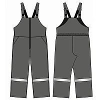 Полукомбинезон рабочий зимний мужской з47-ПК серый (р.52-54) 158-164