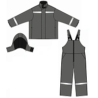 Костюм рабочий зимний мужской з48-КПК серый (р.68-70) 182-188