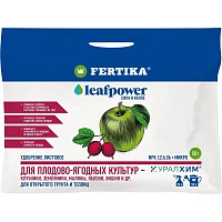 Удобрение для плодово-ягодных культур Фертика Leaf Power 50 г фото Удобрение для плодово-ягодных культур Фертика Leaf Power 50 г